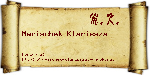 Marischek Klarissza névjegykártya